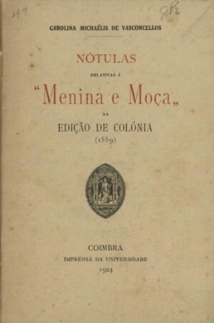 Nótulas relativas à "Menina e Moça" na edição de Colónia (1559)
