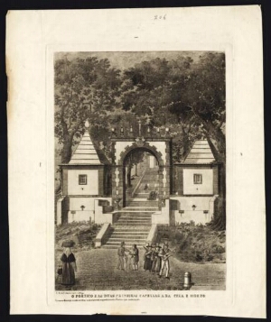 O portico e as duas primeiras capellas, a da Ceia e Horto