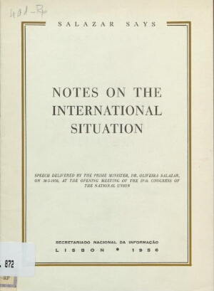 Notes on the international situation
