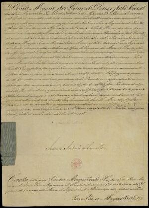 [Carta de mercê de D. Maria II a António Luis Nogueira de Freitas, da serventia do ofício de Escrivã...