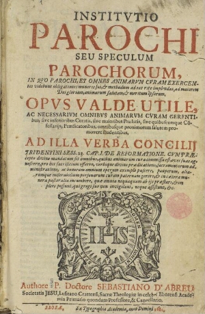Institutio parochi seu Speculum parochorum