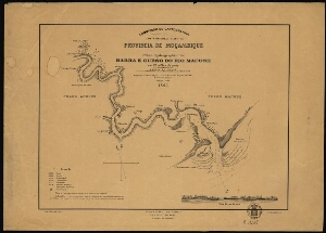 Plano hydrographico da barra e curso do rio Macuse