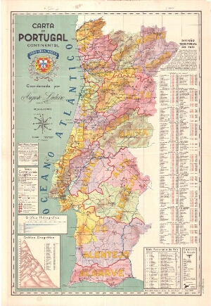 Carta de Portugal continental