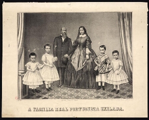 A familia real portugueza exilada