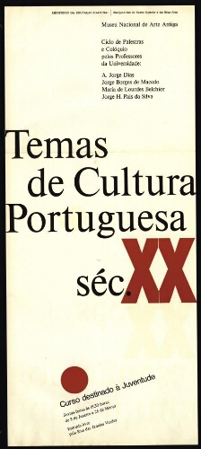 Temas de Cultura Portuguesa, séc. XX