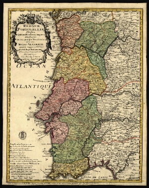 Regnum Portugalliae divisum in quinque provincias majores e subdivisum in sua quaeque territoria una...