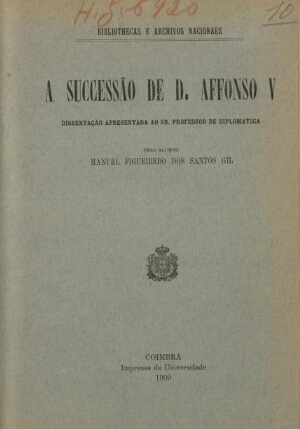 A successão de D. Affonso V