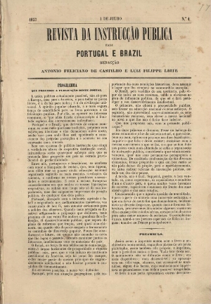 Revista de instrucção publica para Portugal e Brazil