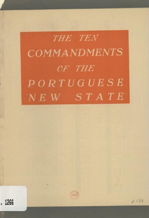 The ten commandments of the Portuguese New State