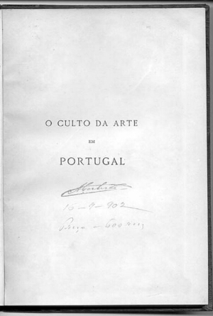 O culto da arte em Portugal