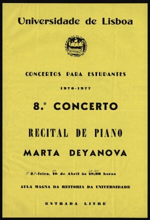 Concertos para estudantes, 1976-1977