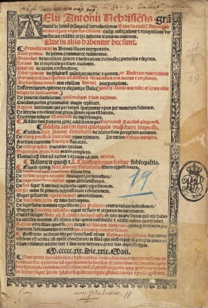 Aelii Antonii Nebrisse[n]sis, grãmatici in latinã grãmatice[m] introductiones...