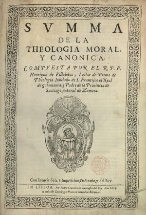 Summa de la theologia moral y canonica