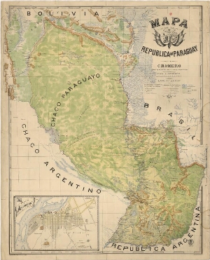 Mapa de la Republica del Paraguay