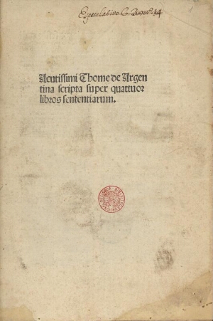Scripta super quattuor libros Sententiarum