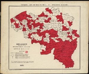 Belgique, arrondissements judiciaires et cantons de justice de paix