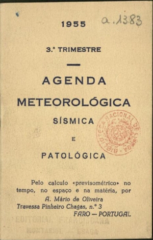 Agenda meteorológica, sísmica e patológica