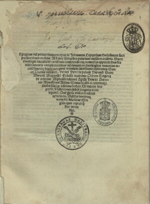 Compendium in Johannem Capreolum ;Additiones in Johannem Capreolum