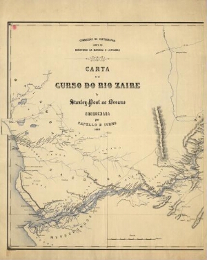 Carta do curso do rio Zaire de Stanley-Pool ao Oceano