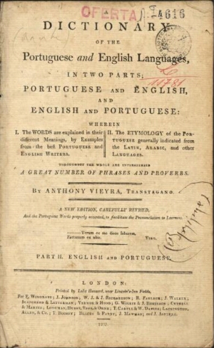 A dictionary of the portuguese and english languages