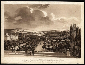A view of the Quinta of Gerard de Visme..., at Bemfique, near Lisbon including the farm house, etc.
