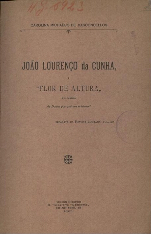 João Lourenço da Cunha, a "Flor de altura" e a cantiga Ay donas por quê em tristura?