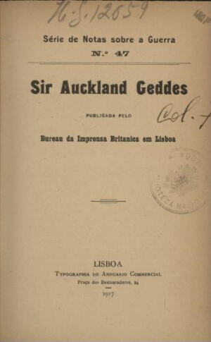 Sir Auckland Geddes
