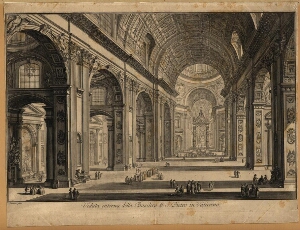 Veduta interna della Basilica di S. Pietro in Vaticano