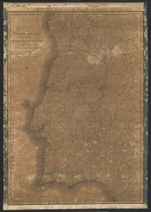 Chorographical map of the kingdom of Portugal divided into its grand provincies = Mappa corografico ...