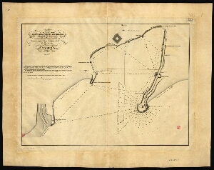 Plano del Puerto de Malaga, situada su Linterna