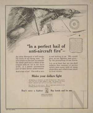 "In a perfect hail of anti-aircraft fire" - ... make your dollars fight