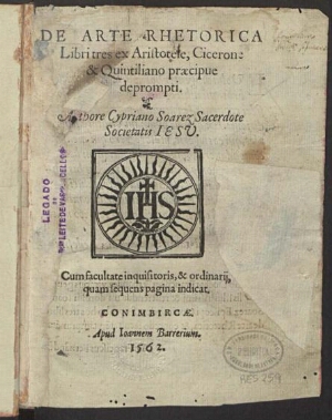 De arte rhetorica libri tres ex Aristotele, Cicerone & Quintiliano praecipue deprompti