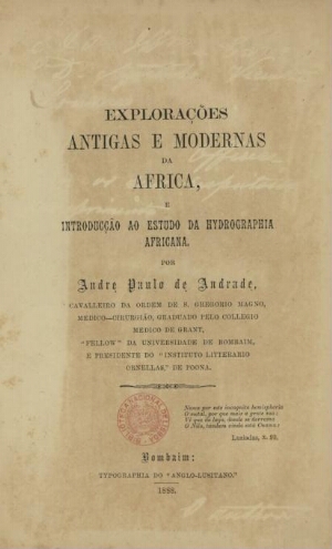 Explorações antigas e modernas da Africa e introducção ao estudo da Hydrographia Africana