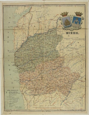 Mapa de la provincia de Minho