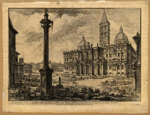 Veduta della Basilica di S.tª Maria Maggiore con le due Fabbriche laterali di detta Basilica