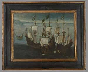 Combate naval com navios holandeses