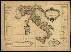La Italia dividida en sus principales estados segun las ultimas y nuevas observaciones