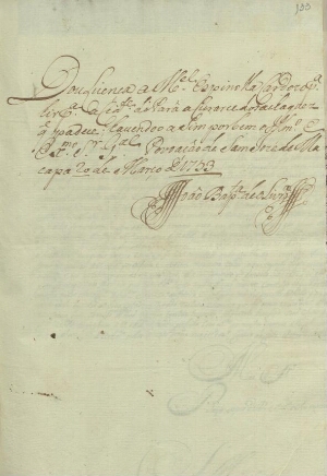 [Carta de João Baptista de Oliveira, autorizando Manuel Espinosa Cardoso a dirigir-se até à cidade d...