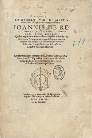 Doctissimi viri et mathematicarum disciplinarum eximij professoris Ioannis de Regio Monte de triangu...