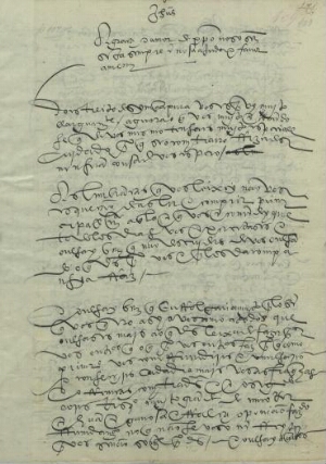 [Carta de S. Francisco Xavier, de Sanchoão, dirigida ao Padre Mestre Gaspar, Reitor do Colégio de Go...