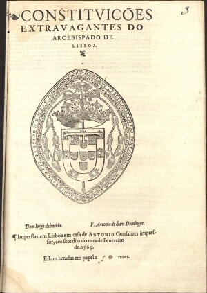 Constituições extrauagantes do arcebispado de Lisboa