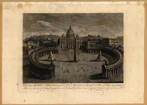 Veduta esterna della Basilica di S. Pietro in Vaticano... = vue esteriore de la Basilique de S. t e ...