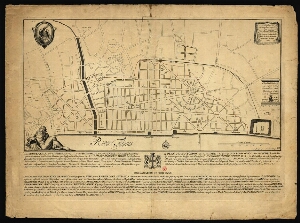 A plan of the city of London, after the great fire in the year of Our Lord 1666, with the modell of ...