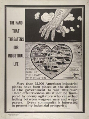 The hand that threatens our industrial life...