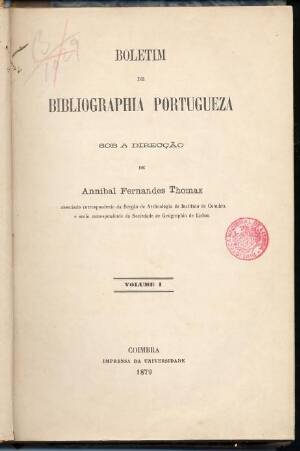 Boletim de bibliographia portugueza