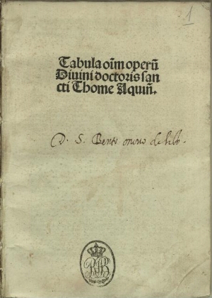 Tabula operum Thomae Aquinatis