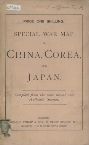 Special war map of China, Corea, and Japan