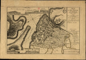 Plan du fort Philippe avec les attaques