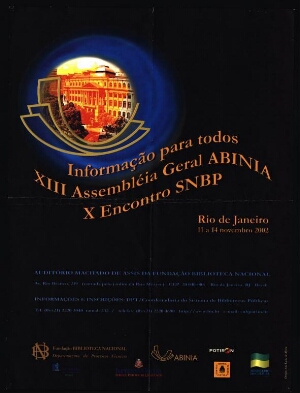 XIII Assembleia geral ABINIA ;X Encontro SNBP