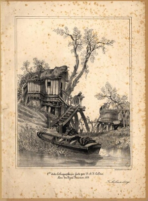 1.erè étude lithographique faite par S.A.S. Caldas, éléve du Lycée Parisien, 1859